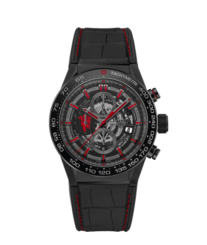 TAG Heuer Carrera Calibre Heuer 01 45 Stainless Steel / Skeleton / Alligator / Manchester United